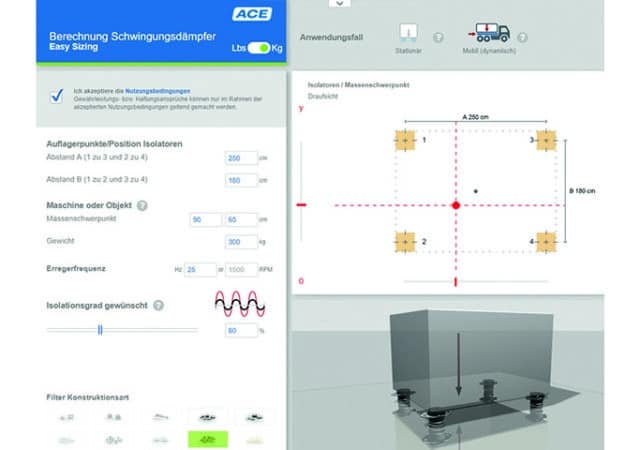 Nieuw bij ACE: online calculatietool voor trillingsdemping 6