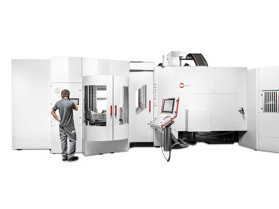 Handlingsysteem HS flex heavy - de Hermle automatiseringsoplossing met een transportgewicht tot 1200 kg 1