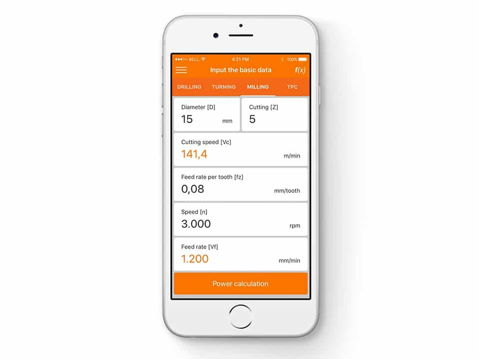 Alle snij- en prestatiegegevens voor boren, draaien, frezen met één app berekenen 1