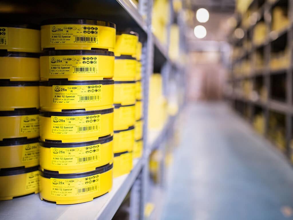 Opslag en opbouw slijpmiddelen