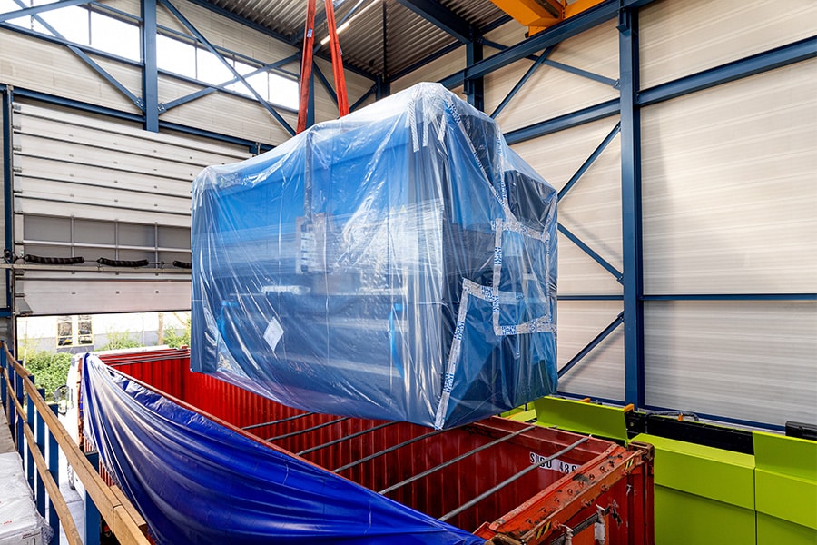 Machines naar overzeese bestemmingen transporteren vereist expertise 1