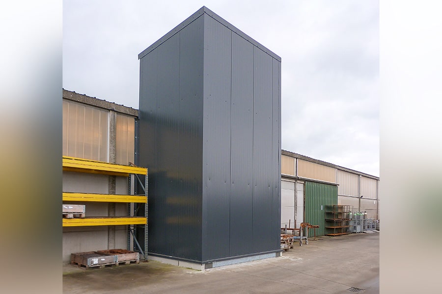 Groot volume aan materialen compact opslaan in een plateauliftsysteem 2